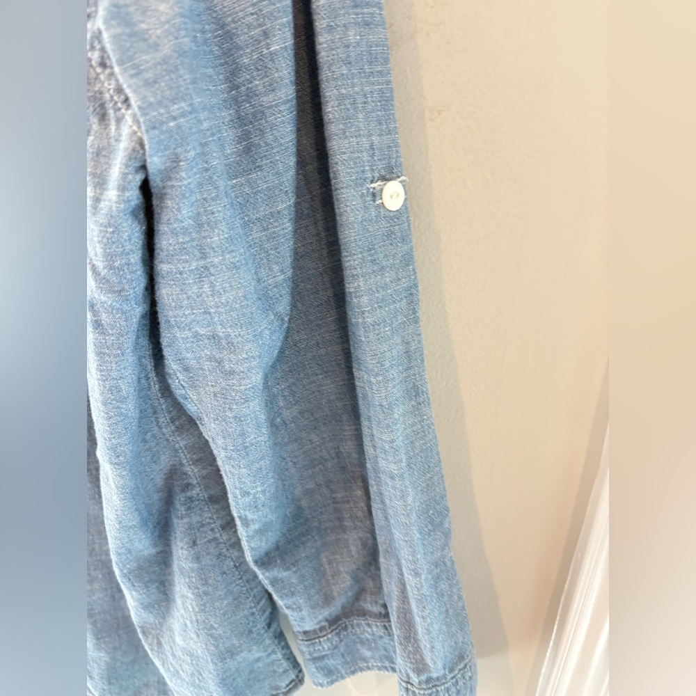 Blue Denim Button-Up Shirt - Picture 6 of 6